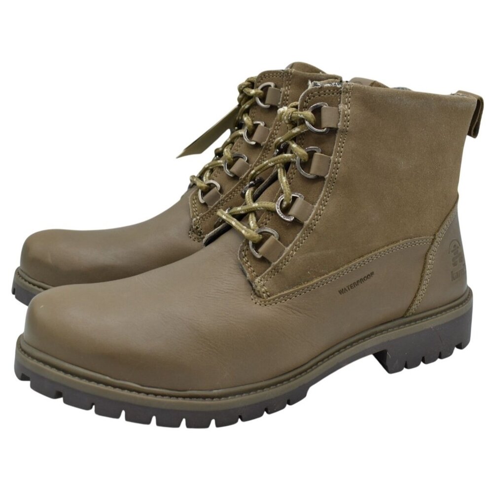 Kamik Womens Size 11 Rogue Suede Fossil Leather Zip Booties Boots Shoes